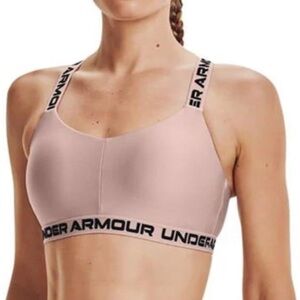 Under Armour Women's Pink Sports Bra Size Large. Preowned.